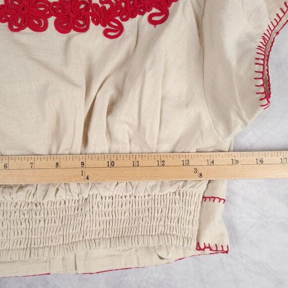 Free People Cream and Red Embroidered Skirt Set - Picture 5 of 16